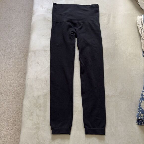 Spanx Look At Me Now Ecocare Leggings Women Sz M Very Black 20344R - Picture 2 of 6
